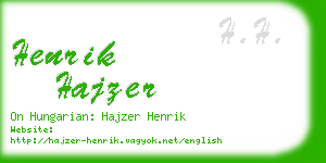 henrik hajzer business card